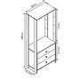 Imagem de Closet Multi Yes Com Cabideiro 3 Gavetas Porta e 10 Prateleiras Nova Mobile