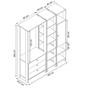 Imagem de Closet Multi Yes Com Cabideiro 3 Gavetas Porta e 10 Prateleiras Nova Mobile