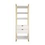 Imagem de Closet Solteiro Estilo Industrial Loft 1 Módulo com Gaveta Branco Base Dourada