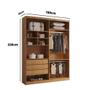 Imagem de Closet Solteiro Fenix Com 3 Gavetas E 8 Prateleiras Imbuia