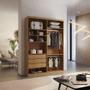Imagem de Closet Solteiro Fenix Com 3 Gavetas E 8 Prateleiras Imbuia