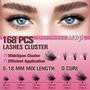 Imagem de Clusters de cílios UCOOLME Magic Lash 8-18 mm D Curl Cat Eye