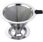 Imagem de Coador Café Expresso Filtro Peneira Aço Inox Pour Over Reutilizável