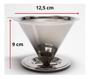 Imagem de Coador de Café Inox Reutilizável Dispensa Filtro 103 Grande