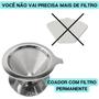 Imagem de Coador Filtro De Café Permanente Aço Inox N101 Reutilizável Higiênico E Ecológico