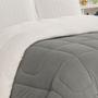 Imagem de Coberdrom Casal Dupla Face com Sherpa e Porta Travesseiros em Manta Soft 2,20m x 2,40m