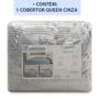 Imagem de Coberdrom Cobertor Queen Aveludado Manta Soft com Sherpa Dupla Face 220X260cm  BF Colchões