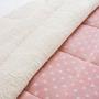 Imagem de Coberdrom Estampado Sherpa e Flannel Petit Poá Solteiro 01 Peça Manta Alta 150g - Rosa 