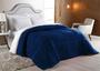 Imagem de Coberdrom King Size Dupla Face - Sherpa com Manta Coral Fleece Marinho