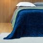 Imagem de Cobertor Aveludado Soft Touch Relevo Manta Flannel Azul