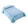 Imagem de Cobertor Bebê Relevo Menino 110cm Manta Coberta Antialérgico Enxoval Coroa De Algodão Colibri - Azul