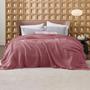 Imagem de Cobertor Bedsure 100% algodão Queen Size Waffle Weave rosa
