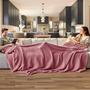 Imagem de Cobertor Bedsure 100% algodão Queen Size Waffle Weave rosa