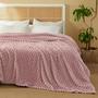 Imagem de Cobertor Bedsure Queen Super Soft Cozy Fleece rosa 230x230cm