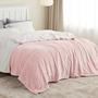 Imagem de Cobertor Bedsure Sherpa Fleece Queen Size 220GSM rosa