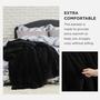 Imagem de Cobertor Bedsure Soft Black Queen Size 230x230cm - Macio e Confortável