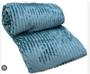 Imagem de Cobertor Casal Canelado Azul Luster 1.80 x 2.20m Corttex Toque Macio