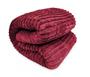 Imagem de Cobertor Casal Canelado Vinho Luster 1.80 x 2.20m Corttex Toque Macio