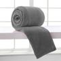 Imagem de Cobertor Casal Manta de Microfibra 1,8x2,2m Cinza Escuro - Camesa