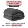 Imagem de Cobertor Casal Queen Manta Mantinha Microfibra Soft Dupla Face Grossa com Toque Macio Aveludado Quente