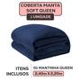 Imagem de Cobertor Casal Queen Manta Mantinha Microfibra Soft Dupla Face Grossa com Toque Macio Aveludado Quente