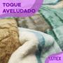 Imagem de Cobertor Casal Raschel Corttex Estampado - Toque Aveludado - 100% Poliéster - 1,80 x 2,20 - Grosso