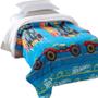 Imagem de Cobertor Com Sherpa Hot Wheels Corrida Azul Jolitex