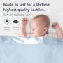 Imagem de Cobertor de Bebê Little Giraffe Luxe Soft Azul - Acabamento em Cetim