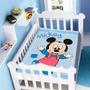 Imagem de Cobertor de bebê raschel mickey passinhos jolitex ref:k8.1955005 90x1,10