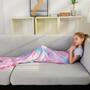 Imagem de Cobertor de cauda de sereia COSUSKET de flanela brilhante para criança