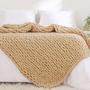 Imagem de Cobertor de malha Chunky Throw YAAPSU Soft Jumbo Chenille 130x160