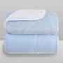 Imagem de Cobertor Donna Laço Bebê 110x90 cm Microfibra Plush com Sherpa Azul
