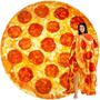 Imagem de Cobertor Flanela Zulay Pepperoni Pizza - 36 Polegadas - 285 GSM