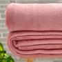 Imagem de Cobertor Flannel Casal Liso 200cm x 220cm Rosa Malaga