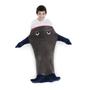 Imagem de Cobertor Infantil Tubarão Cinza