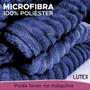 Imagem de Cobertor King Luster Corttex 100% Microfibra - Manta Casal Listrado Toque Macio Fofinho 2,20 x 2,40