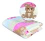 Imagem de Cobertor Manta Baby Infantil Flannel Etruria Toque de Seda Ursa Rosa