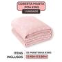 Imagem de Cobertor Manta King Size Poá Bolinha Fleece 2,40 x 2,60 Coberta Microfibra Macia com Toque Aveludado Premium