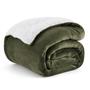 Imagem de Cobertor Sherpa Fleece Bedsure Twin Size - Verde Oliva