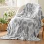 Imagem de Cobertor Throw Bedsure Leopard Super Soft 130x150cm cinza