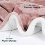 Imagem de Cobertor Utopia Bedding Sherpa King Size rosa 230x260cm