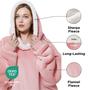 Imagem de Cobertor vestível com capuz Bedsure Oversize Sherpa Hooded Bl