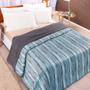 Imagem de Cobertor Winter Queen Manta Plush Com Sherpa Listras uis