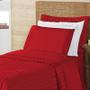 Imagem de Cobre Leito 180 fios Solteiro Top Line 2 Peças - Vermelho