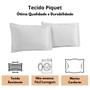 Imagem de Cobre Leito Colcha Cama Queen Piquet Branco Algodão 3 Peças