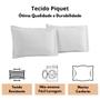 Imagem de Cobre Leito Colcha Cama Solteiro Piquet Branco Algodão 2 Pçs
