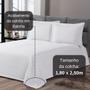 Imagem de Cobre Leito Colcha Cama Solteiro Piquet Branco Algodão 2 Pçs