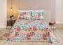 Imagem de Cobre Leito Colcha Queen Floral Estampado 3pcs Piquet  Patchwork Bia