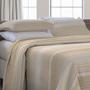 Imagem de Cobre Leito King Size Com Fronhas Piquet Listrado Bege