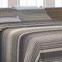 Imagem de Cobre Leito King Size Com Fronhas Piquet Listrado Preto